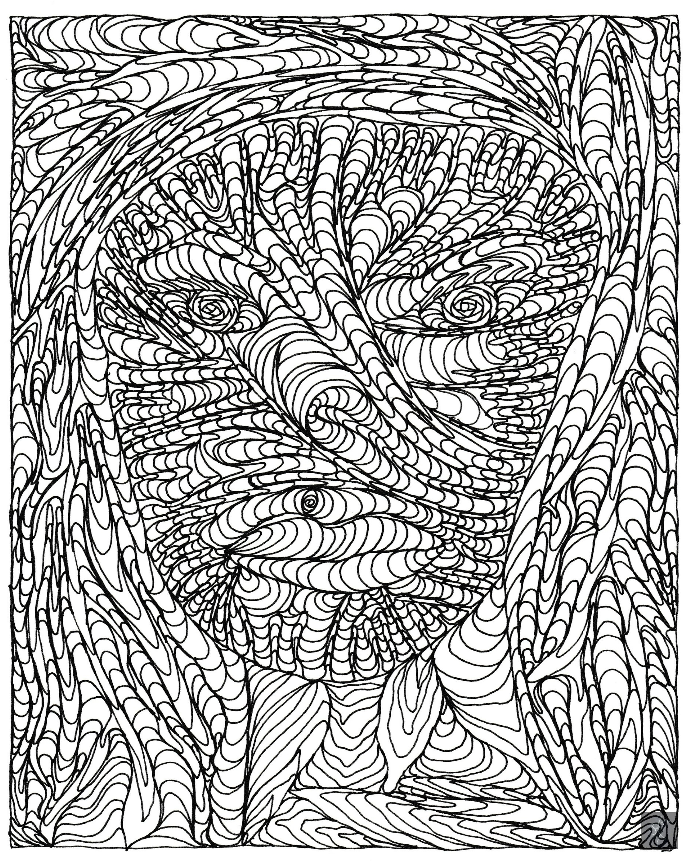 Digital Downloadable Coloring Page Art Printable Black and White 8x10 ...
