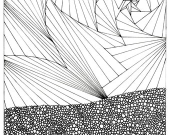 Digital Printable Coloring Page Star 8 x 10 Downloadable 000025