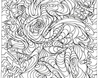 Digital Downloadable Coloring Page Printable Adult 8x10 - Etsy