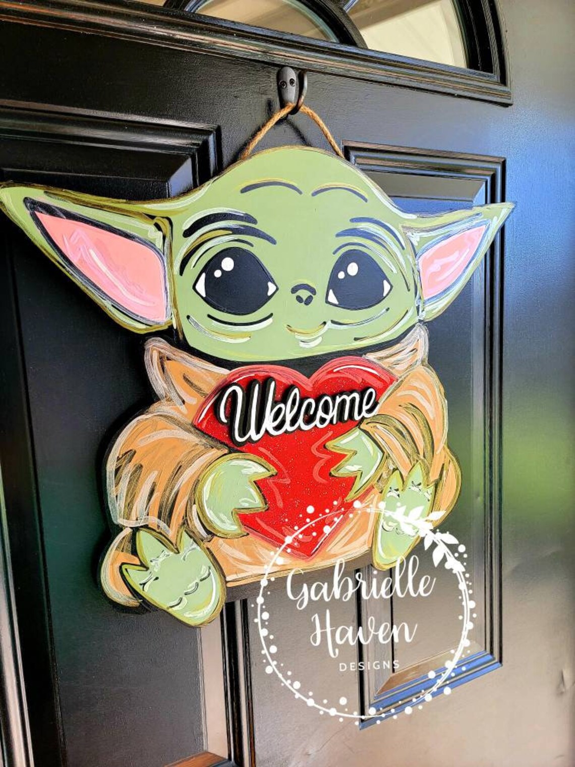 3D Door Hanger Baby Yoda Door Hanger Star Wars Door Hanger Etsy