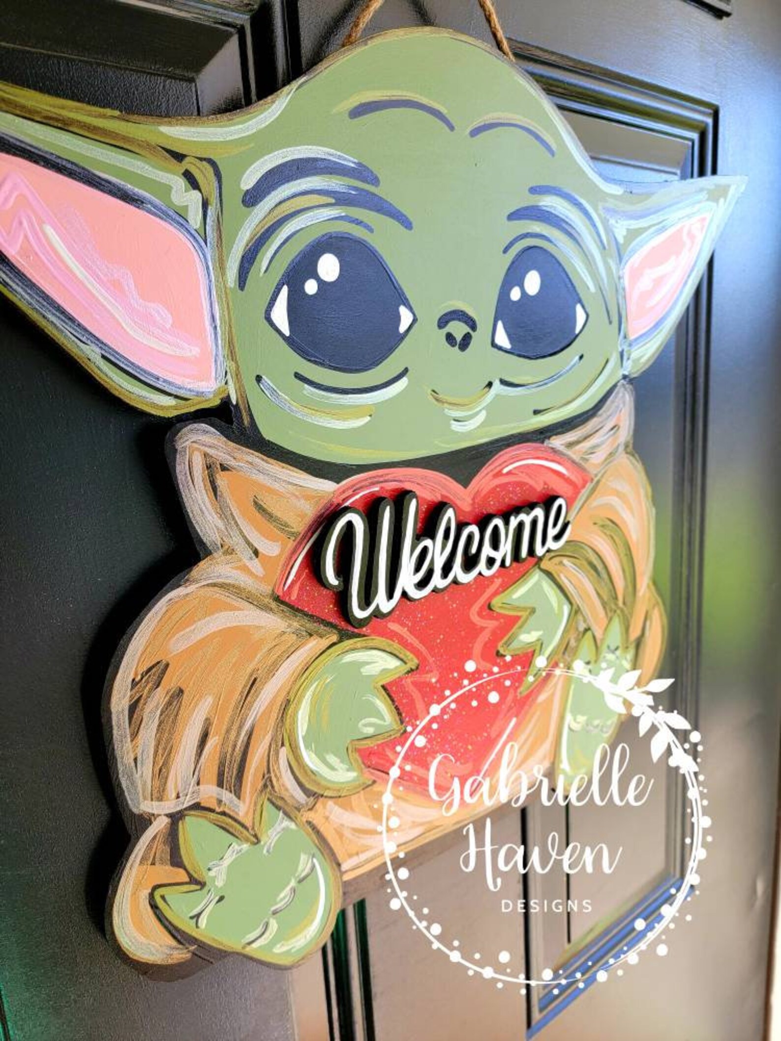3D Door Hanger Baby Yoda Door Hanger Star Wars Door Hanger Etsy