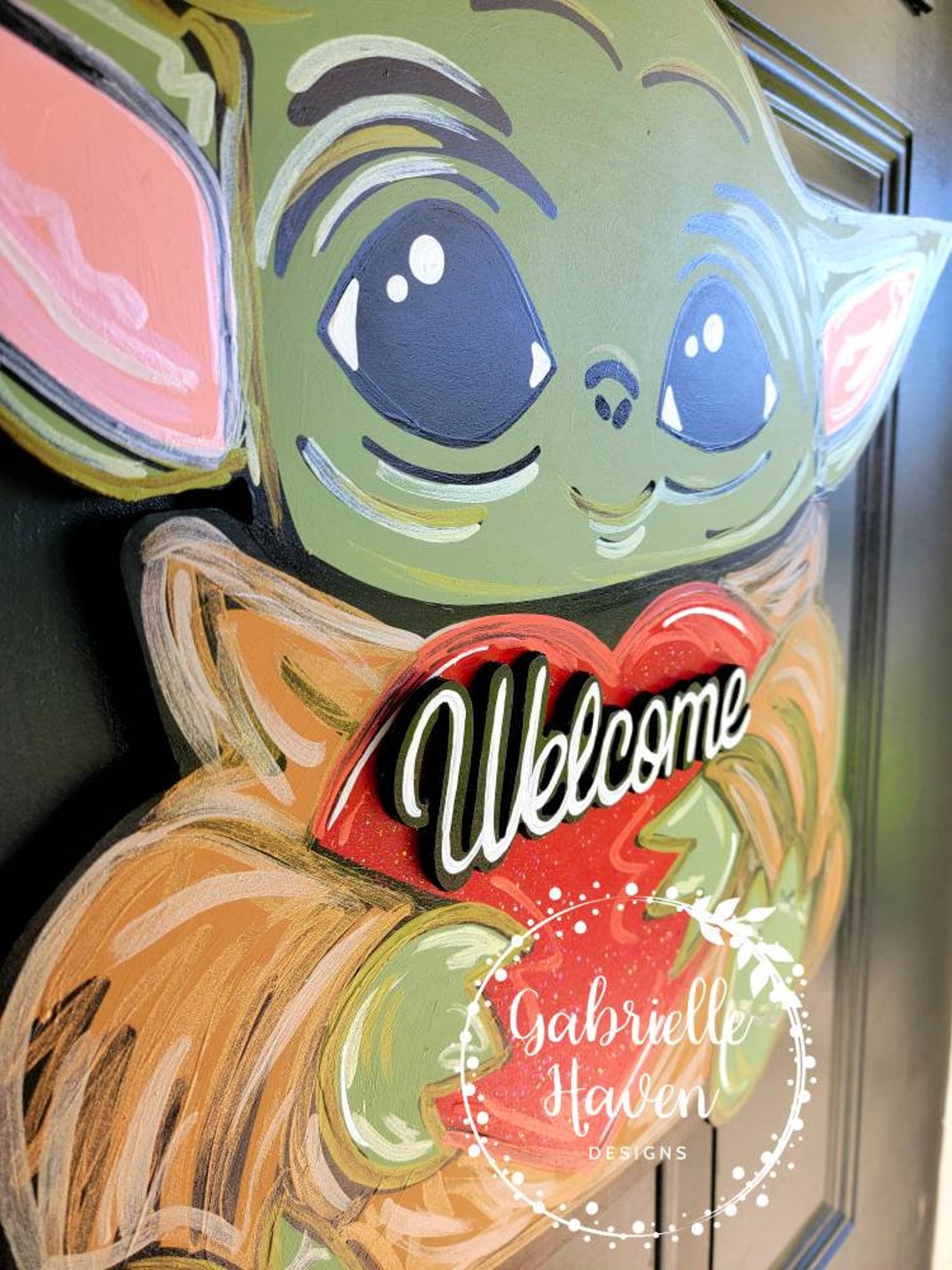 3D Door Hanger Baby Yoda Door Hanger Star Wars Door Hanger Etsy