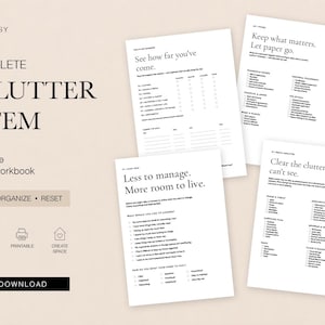 Utskrivbar rensningschecklista | Arbetsbok för hemrensning | Organisationsplanerare | Checklistor för 8 kategorier | Digital nedladdning