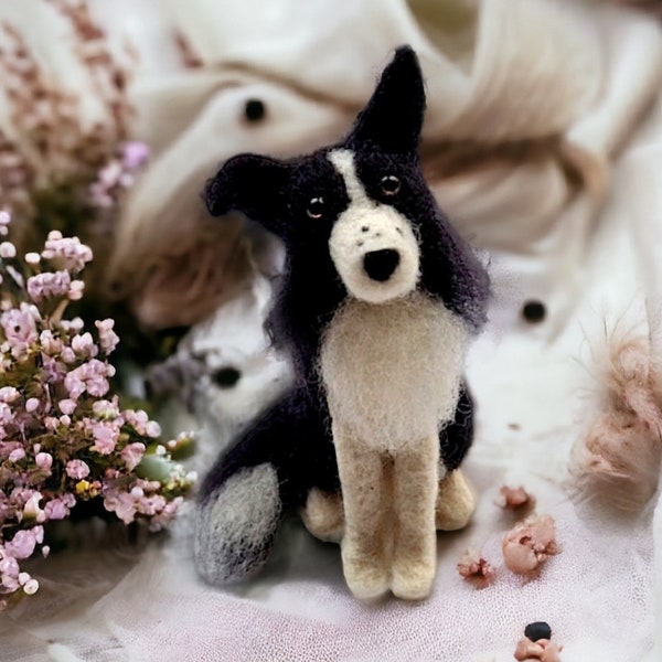 Needle Felted Dog / Custom Felt Dog Portraits / Cute Dog Ornament / Dog Tribute / Wool Sculpture Pet Memorial / Personalised Dog Lover Gift