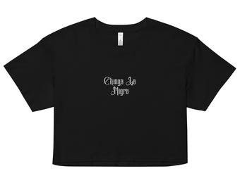 Chinga La Migra Embroidered Crop Top