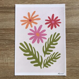 Flores de Matisse / Lámina artística A4 / Arte Giclée / Arte en florero / Florales abstractos / Lámina artística colorida / Póster de 8x12 / Lámina de Henri Matisse