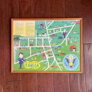 Mappa del tesoro del presidente Jimmy Carter del 1977 di Plains, Georgia