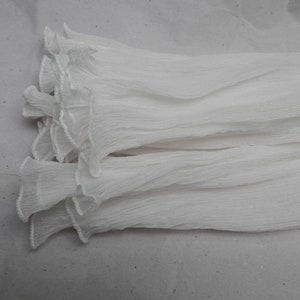 Arm warmers made of crinkle silk, natural white, hand warmers, wrist warmers image 6