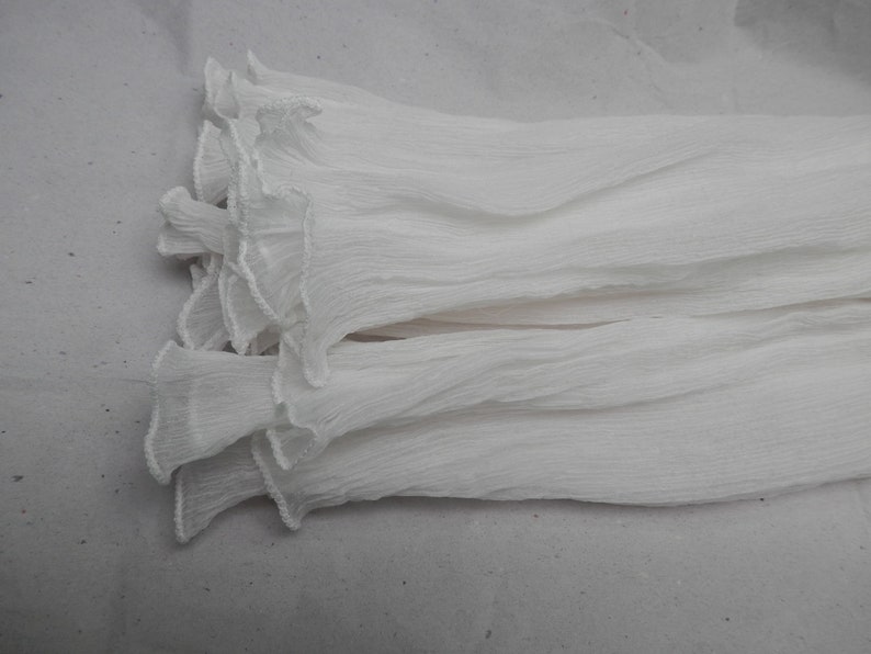 Arm warmers made of crinkle silk, natural white, hand warmers, wrist warmers image 6