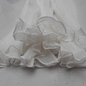 Arm warmers made of crinkle silk, natural white, hand warmers, wrist warmers image 5