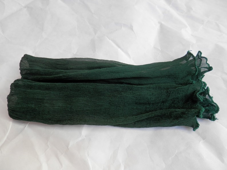 Arm warmers made of crinkle silk, evergreen, periwinkle, wrist warmers image 7