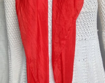 Zijden sjaal, vierkant, effen rood, signaalrood, felrood, halsdoek, zijden sjaal, zijden carré