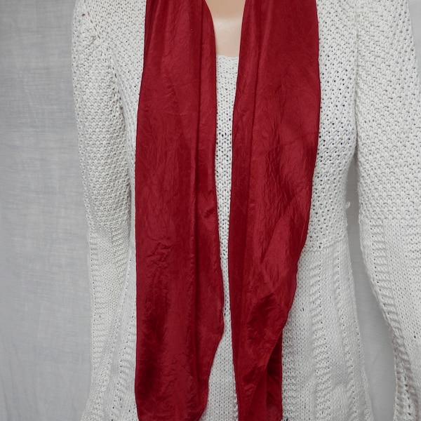 Silk scarf, square, cherry red, plain red, silk scarf, silk foulard, silk square, 90 x 90 cm