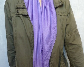 Carré de foulard en soie, violet, uni violet, foulard, carré de soie, foulard en soie