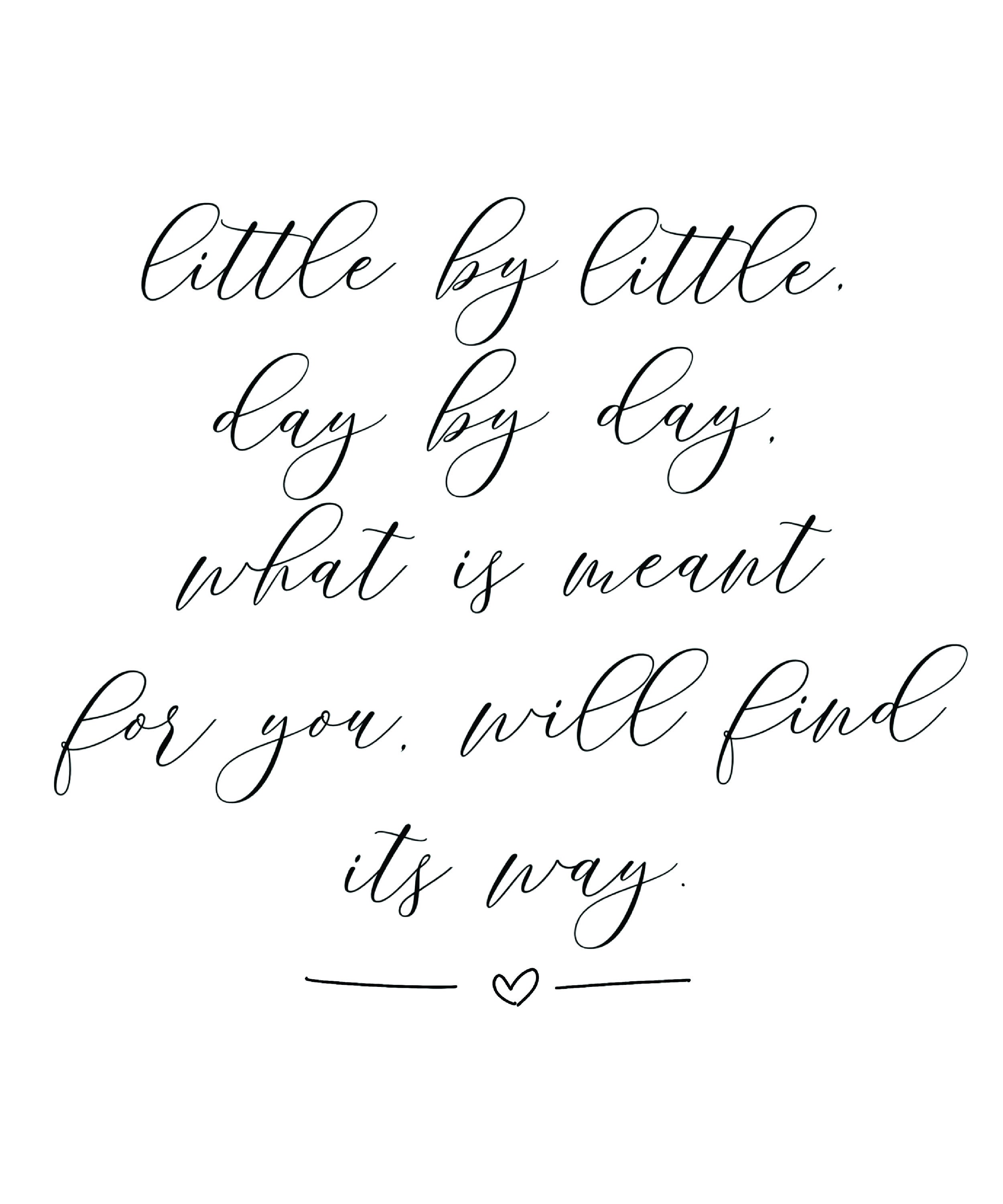Inspirational Quote Printable Art, Little by Little, Perfect Gift ...