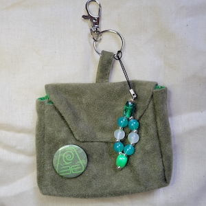 ATLA Inspired Keyring Pouch with Pin Badge and Charm