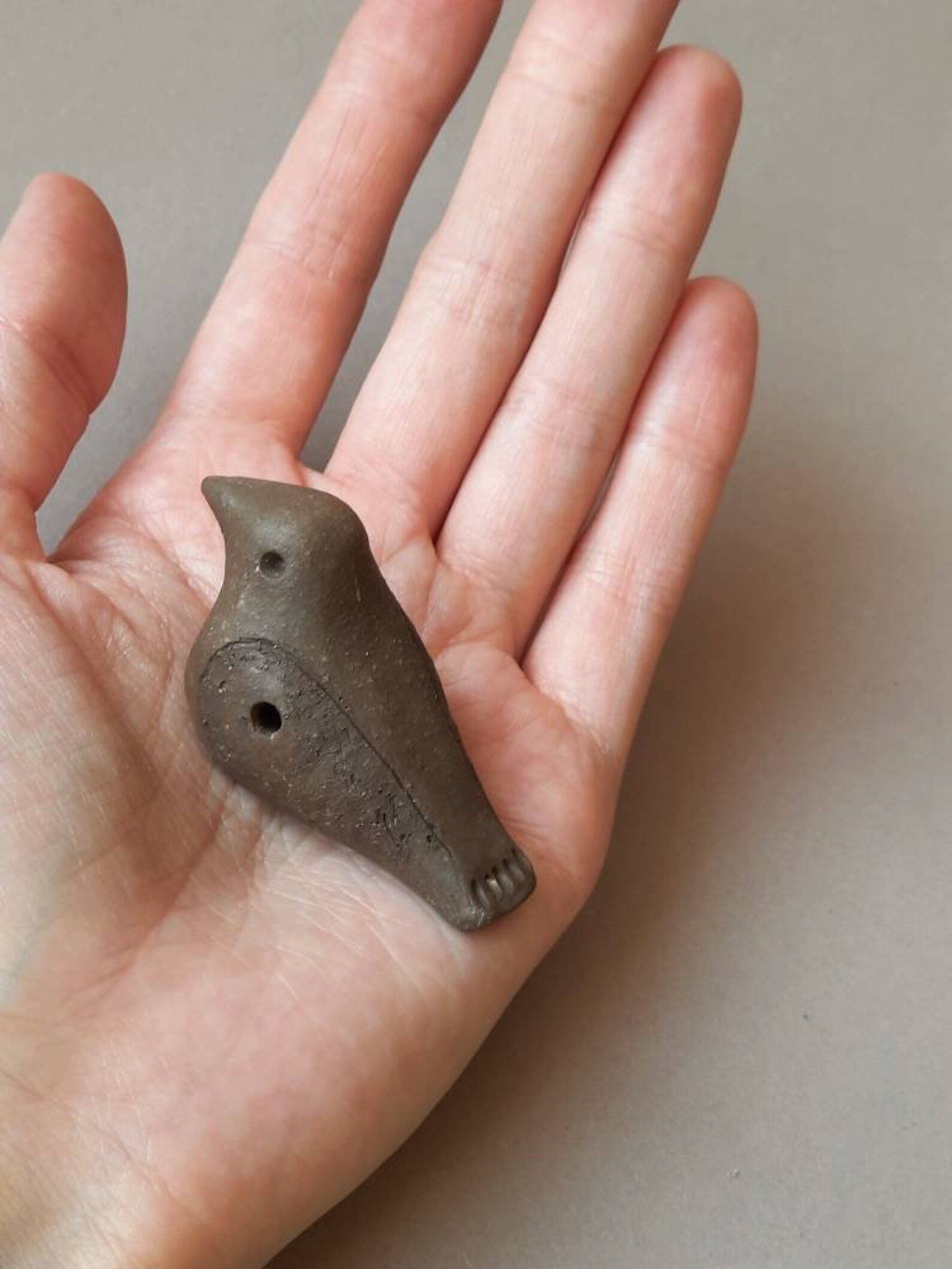 Ancient clay whistle Bird Etsy