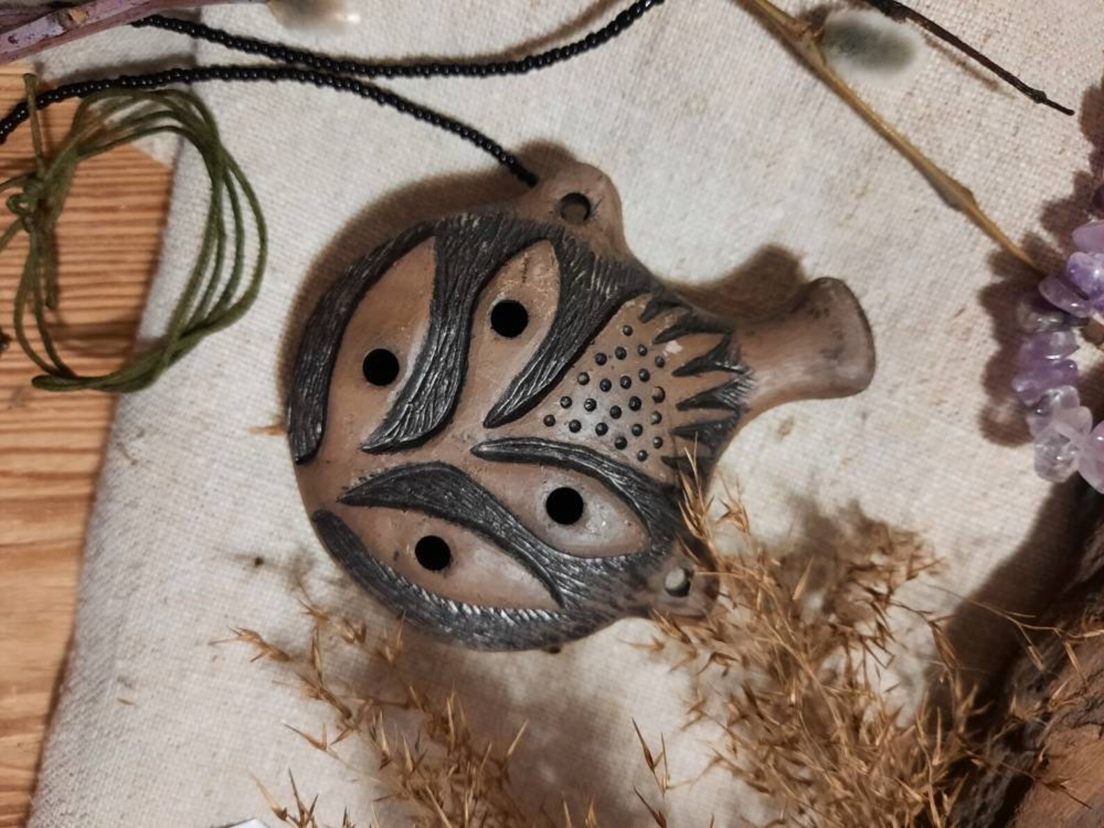 Ocarina pendant Steppe Flower/Ancient musical instrument/ Etsy