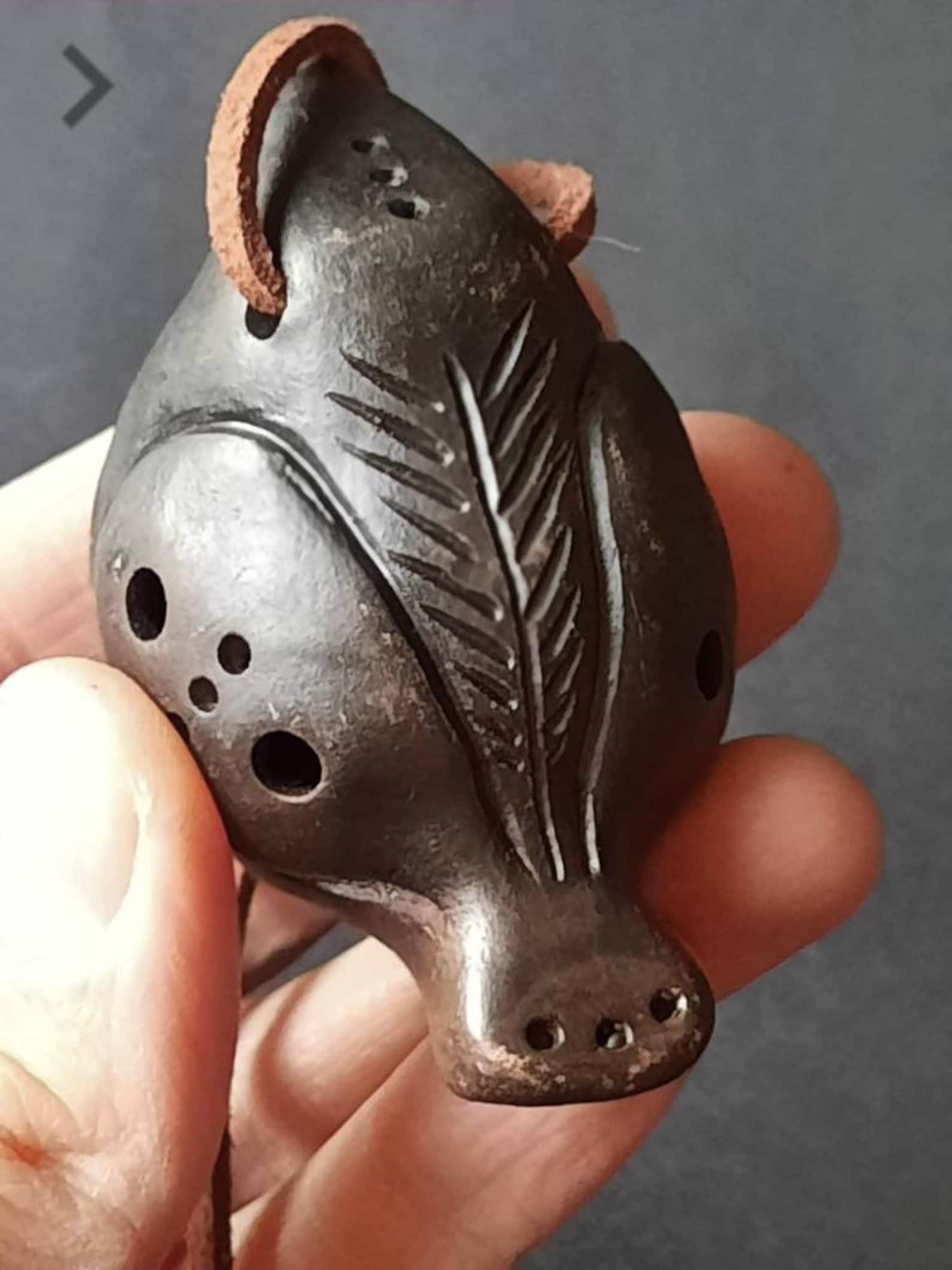 Ceramic Ocarina Pendant Bird Ancient Musical Instrument Etsy