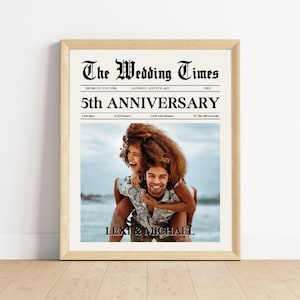 5e verjaardag huwelijksverjaardag krant, gelukkige verjaardag afdrukbaar teken, 5e verjaardag kaart afdrukbaar, 5e verjaardag teken downloaden