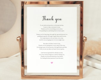 Graduation Gifts For Parents Thank You Printable Thank You Gifts For Parents Thank You Gift To Parents For Graduation Instant Download