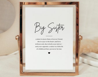 Big Sister Definition Print, Personalised Gifts, Sister Gift, Sister  Birthday Present, Sister Christmas Gifts, Special Sister Prints N010 