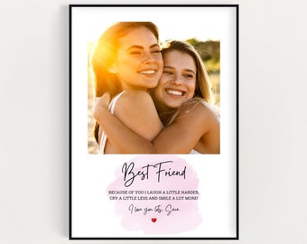 Personalized photo gift for best friend, meaningful gifts for best friends, gift for BFF, gift for sister, customizable friends wall art