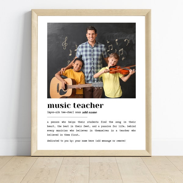 Music Teacher Definition Custom Music Teacher Sign Piano Teacher Poster Template Band Teacher Printable Music Teacher Gift Instant Download