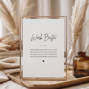 Work Bestie-definitieprint: cadeau van collega bij vertrek (digitale download)