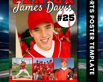 Baseball Senior Poster Baseball Senior Night Poster Senior Sports Poster Template Senior Night Template High School Senior Night Poster