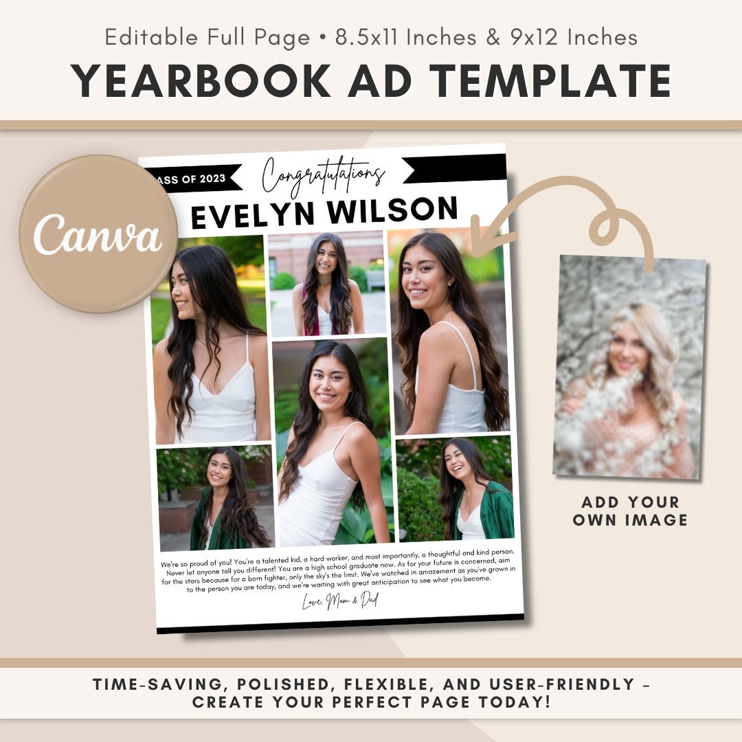 Layout Yearbook Template 8.5x11 & 9x12, Yearbook Template Full Page Layout Yearbook Template 8.5x11 & 9x12, Yearbook Template Full Page