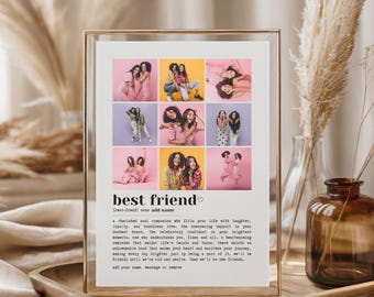 Personalisierte Freund Foto-Collage Geschenk (Digitaler Download)
