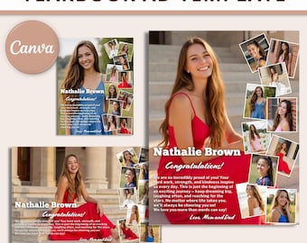 Modèle de publicité modifiable pour annuaires seniors : collage de photos (téléchargement numérique)