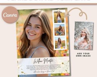 Senior Yearbook Ad Template: Full Page Photo Collage (Canva)