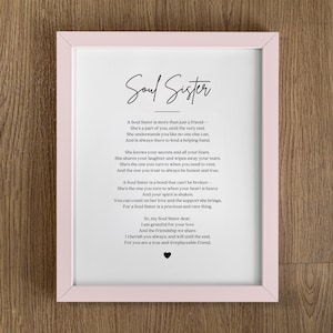 Poemas para amigos (descarga instantánea), regalos significativos para mejores amigos, poema de alma gemela, regalo imprimible de mudanza para mejor amigo.