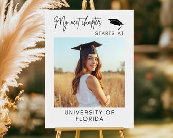 Graduation Sign Template with Photo, Canva Printable (Digital Download)