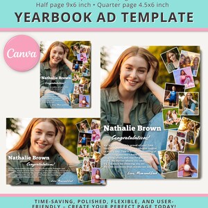 High School Graduation Ad For Yearbook, Senior Yearbook Ads Full Page Half Page and Quarter Page, Senior Year Ad, Graduation Ad Full Page