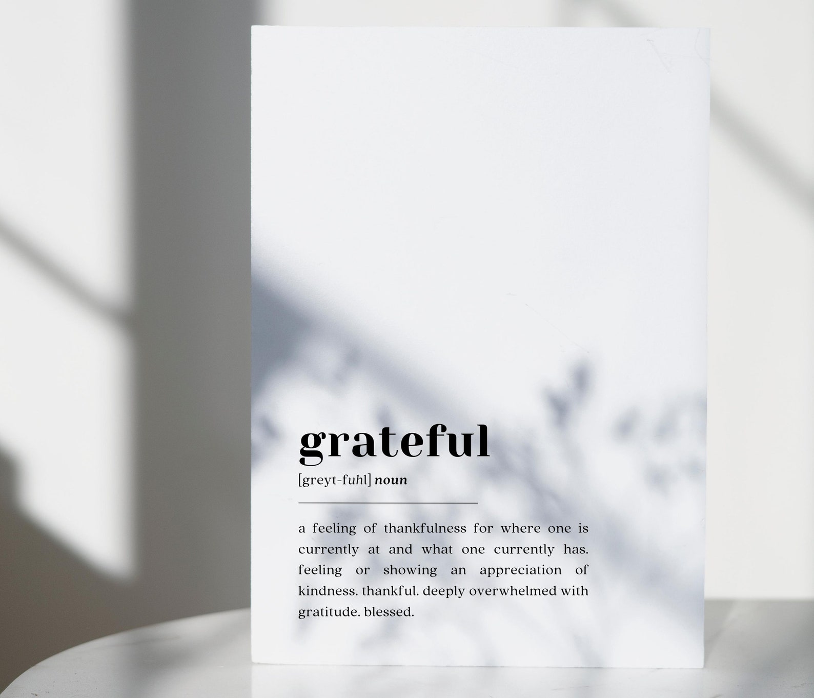 Grateful Definition Print Gratitude Definition Gratitude Etsy