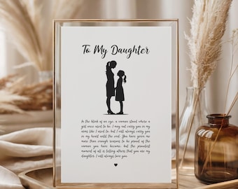 To My Daughter Print: Sentimental Gift from Mom (Digital Download)