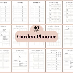 Garden Planner, Printable Garden Planner, Garden Planner PDF, Garden Planner Journal, Planner A4,A5, US Letter, Half Size Instant Download