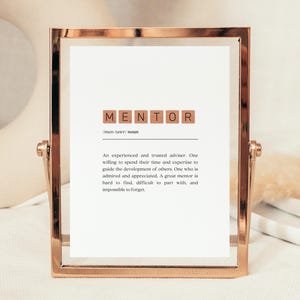Mentor Professor Lehrer Wertschätzung Geschenk, Mentor Definition Druck, Abschiedsgeschenk für Mentor, Geschenk für Lehrer, sinnvolle Geschenke für Mentor