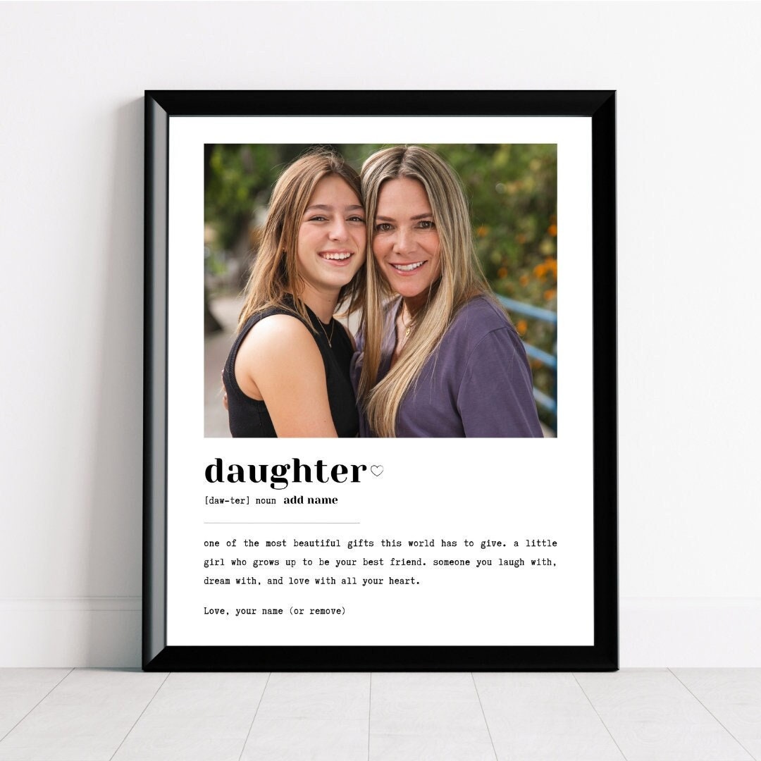 Daughter Definition Print Template, Dad Daughter Gift With Picture ...