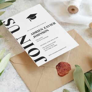 Graduation Invitation Template Senior Graduate Announcement Template Modern Graduation Announcement Graduation Party Invitation Evite