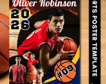 Senior Night Basketball Poster Template: Customizable Canva Print (Digital Download)