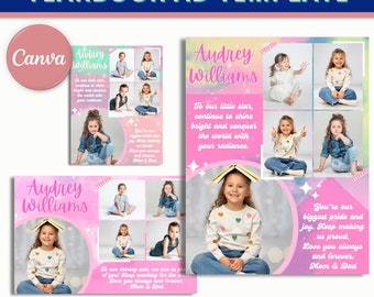 Kids Yearbook Ad Template Yearbook Dedication Page Canva Template Elementary Dance Recital Program Ad Template Dance Recital Program Ad