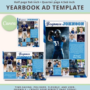 Senior Ad Yearbook Template Canva High School Senior Yearbook Ad Senior Yearbook Tribute Page Boy Senior Ad Half Page Yearbook Ad Full Page