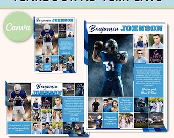 Senior Yearbook Ad Template: Canva Tribute Page (Digital Download)