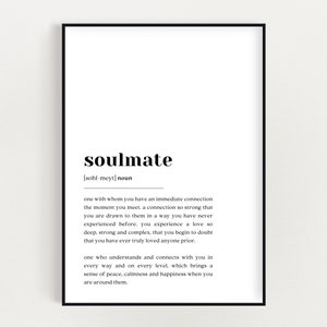 Cadeau pour âme soeur, impression définition âme soeur, cadeau âme soeur femme, cadeau pour âme soeur, fête de l'âme soeur, cadeau définition âme soeur téléchargement immédiat