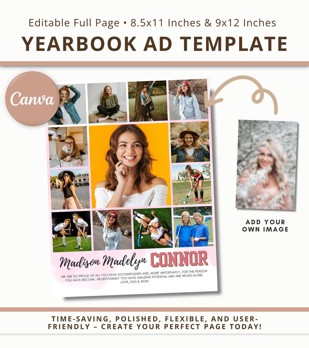 Yearbook Ad Template Girl Full Page Senior Yearbook Ad Tribute Template Yearbook Ad Template Girl Full Page Senior Yearbook Ad Tribute Template