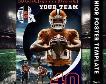 Football Senior Night Poster Template: Customizable Keepsake (Digital Download)